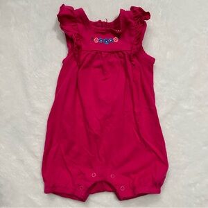 5/$15 Pink Floral Romper, 6-9m